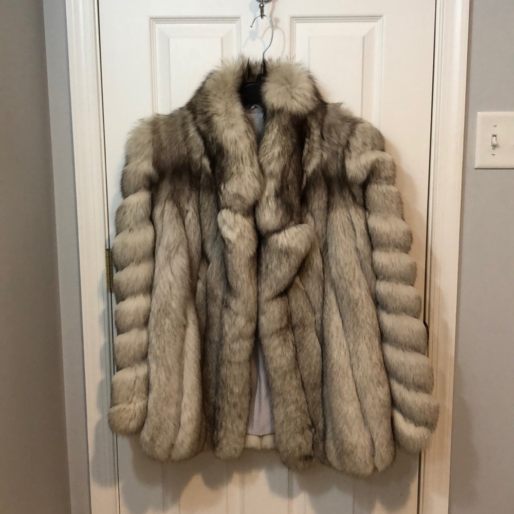 Vintage Silver Fox Fur Coat